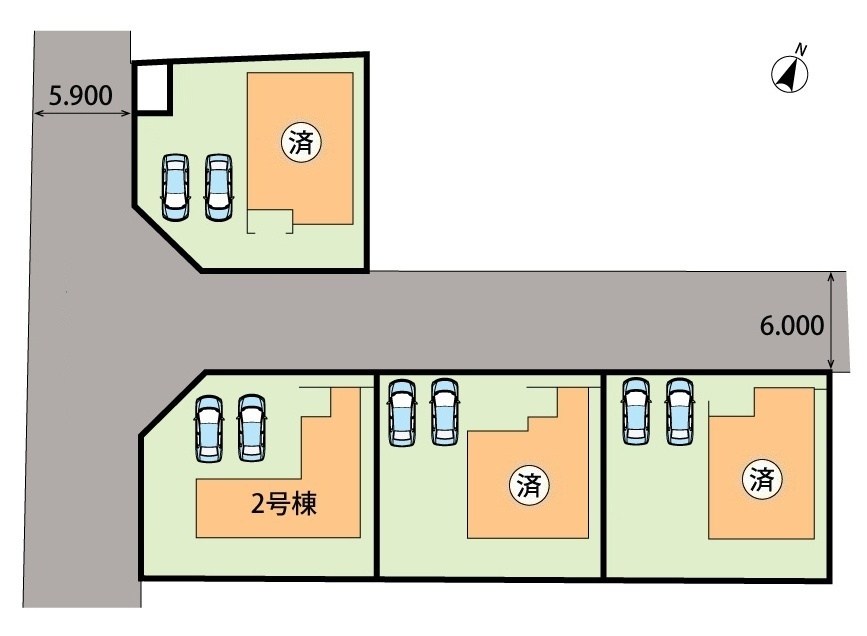 甲賀市甲南町寺庄　第2期　2号地 区画図