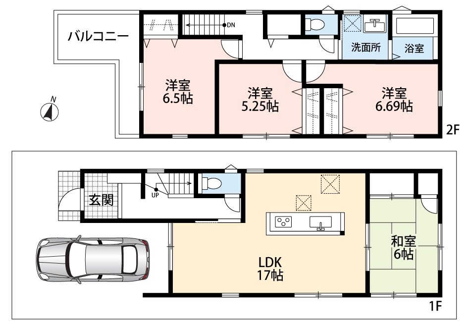東大阪市豊浦町　第1期　2号地 間取図・土地図