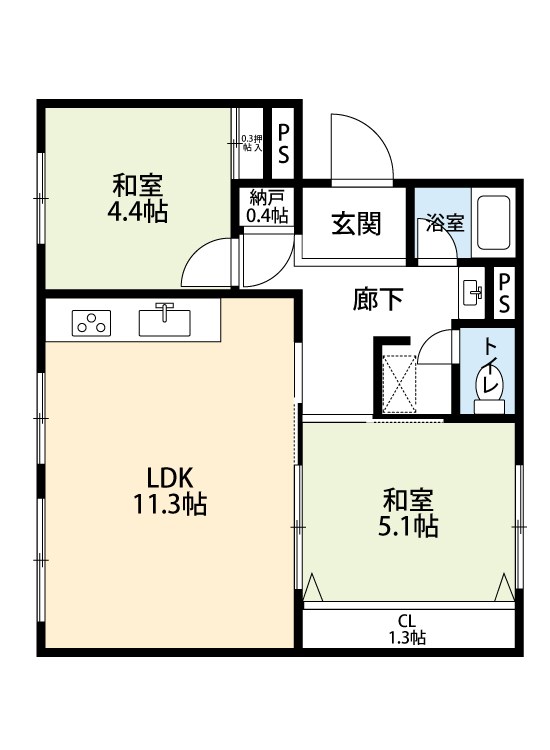 釈尊寺第一住宅　12号棟 間取図・土地図