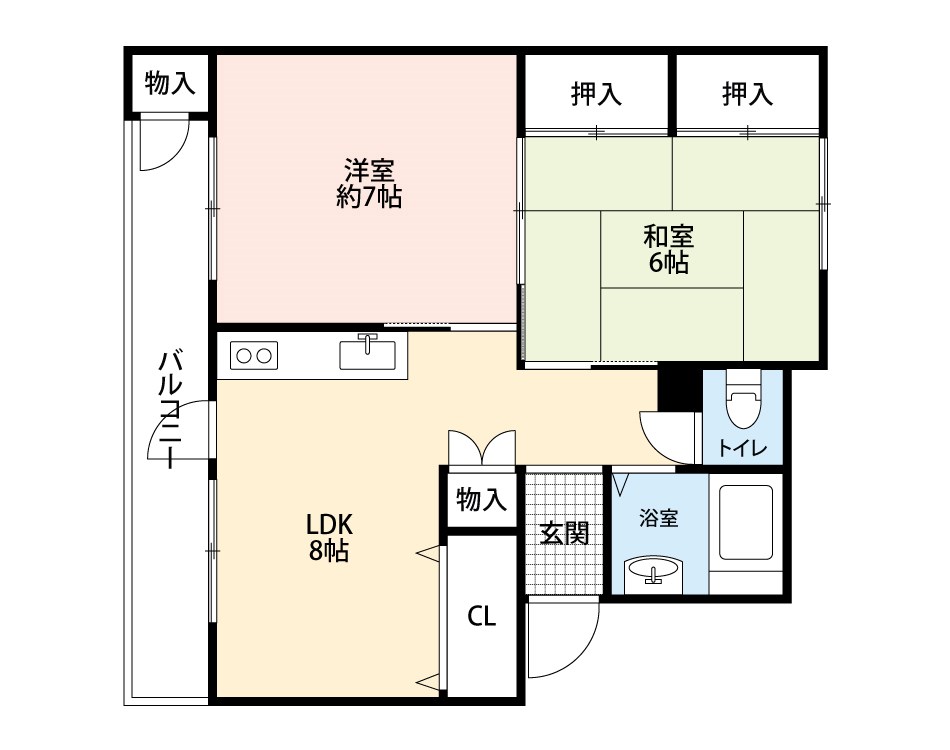 日東マンション　D棟 間取図・土地図