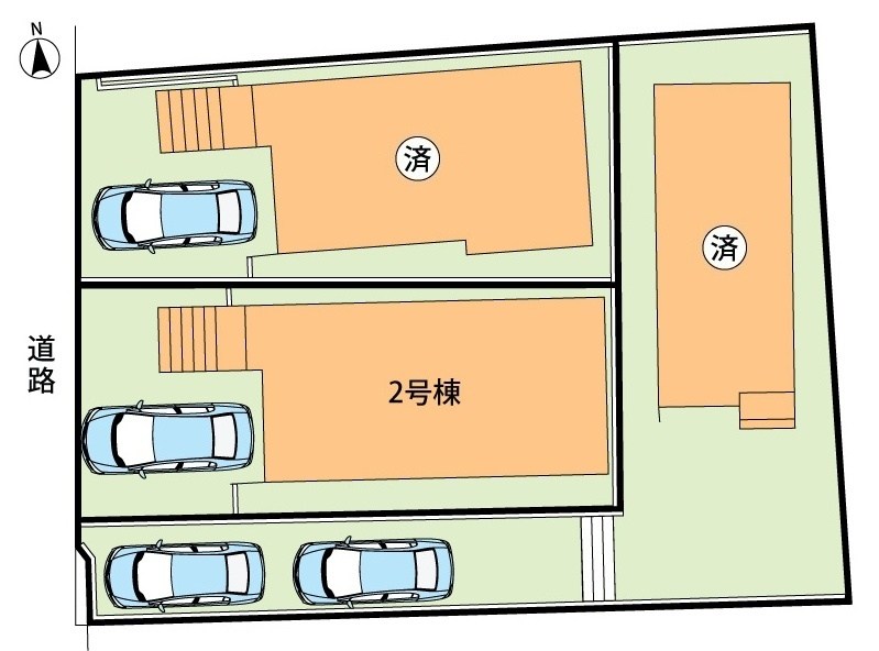京都市伏見区日野西大道町　第2期　2号地 区画図
