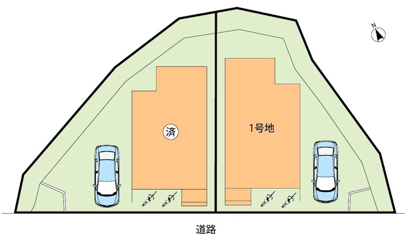 摂津市三島　第1期　1号地 区画図