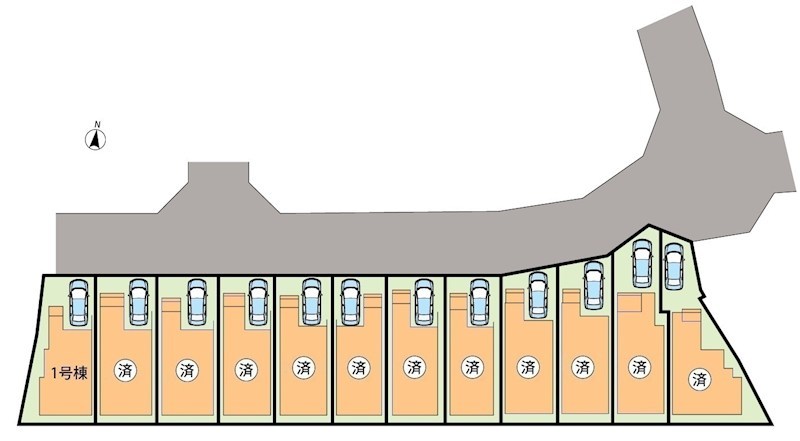 京都市右京区嵯峨野南浦町　第5期　1号地 区画図