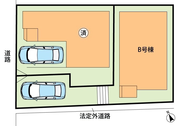 大阪市鶴見区中茶屋　B号地 区画図
