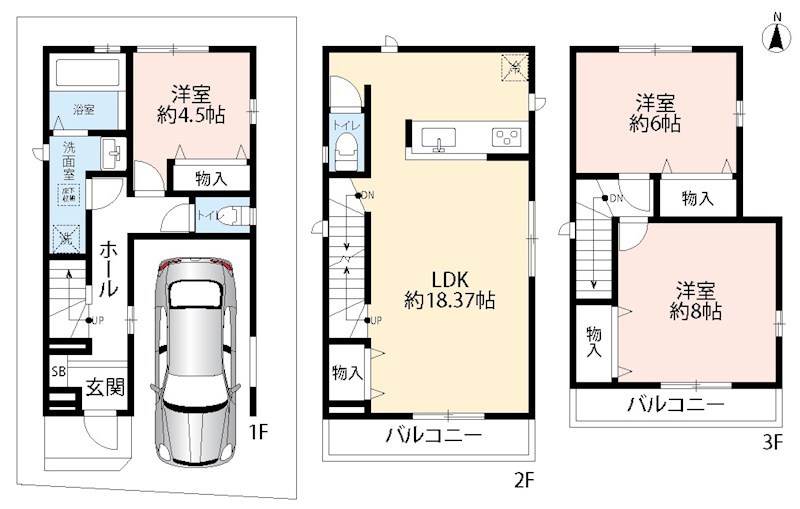 東大阪市小若江 間取図・土地図