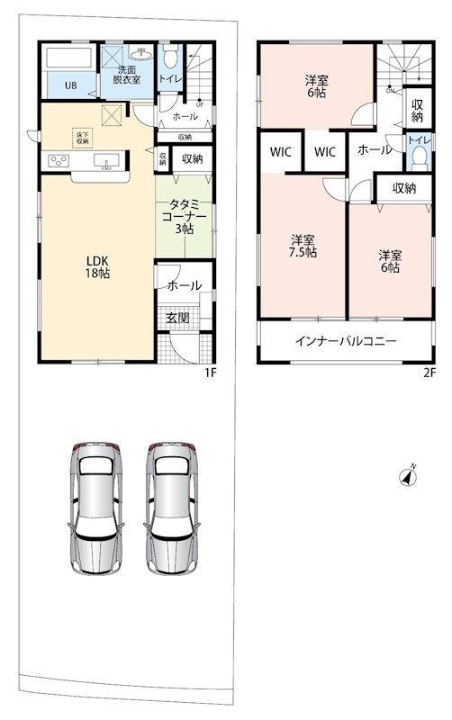 貝塚市三ツ松　第5期　1号地 間取図・土地図