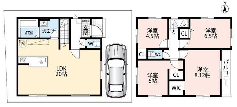堺市東区野尻町　第1期　 間取図・土地図