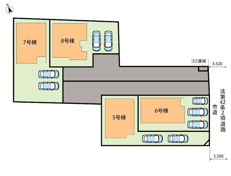犬山市木津　第22-1期　8号地 区画図