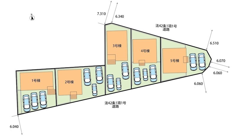犬山市富岡新町　第1期　4号地  区画図