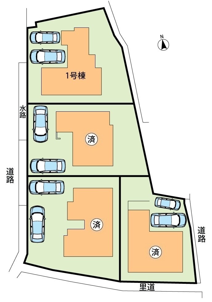 高槻市唐崎中　第2期　1号地  区画図