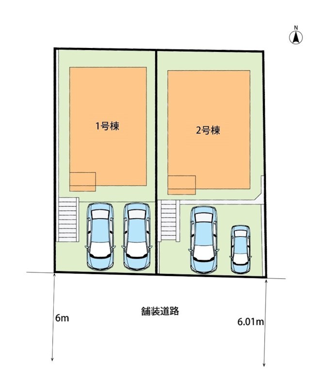京都市伏見区醍醐古道町　第1期　2号地 区画図