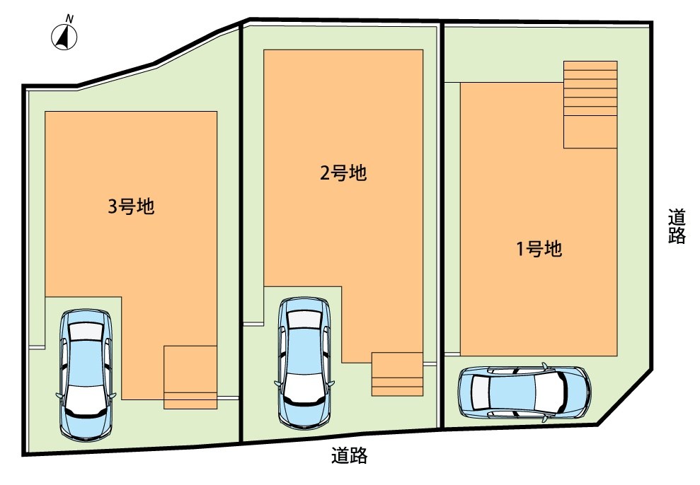 京都市山科区川田西浦町　第1期　2号地 区画図