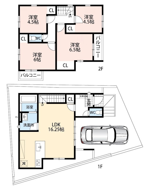 京都市山科区西野山中畑町　第1期 間取図・土地図