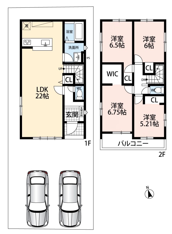 栗東市小柿　第2期　1号地 間取図・土地図