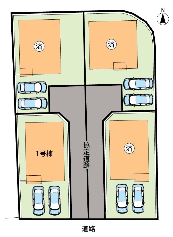 亀岡市千代川町小林　第3期　1号地 区画図