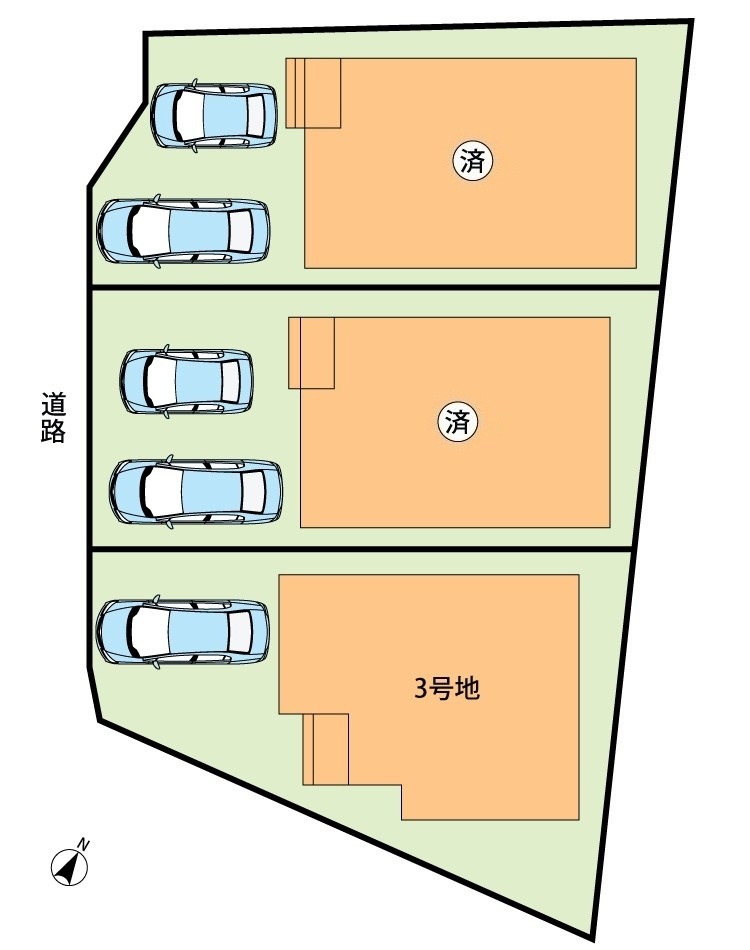 長岡京市奥海印寺門ノ町　第1期　3号地 区画図