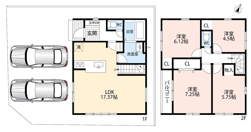甲賀市水口町三本柳　第1期 間取図・土地図