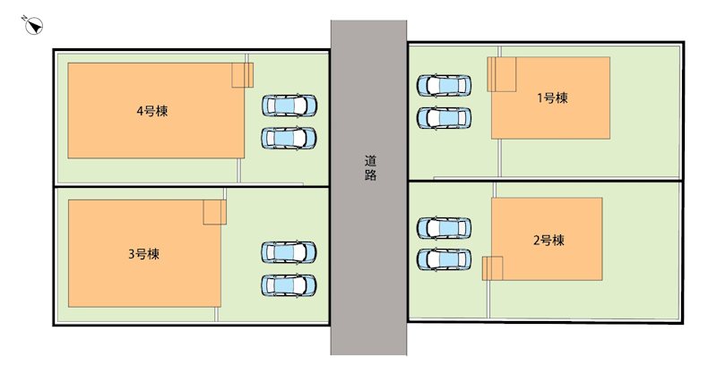 鈴鹿市長太栄町　第4期　2号地  区画図