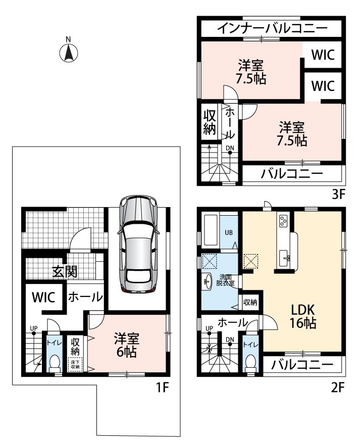 枚方市甲斐田新町　2号地 間取図・土地図