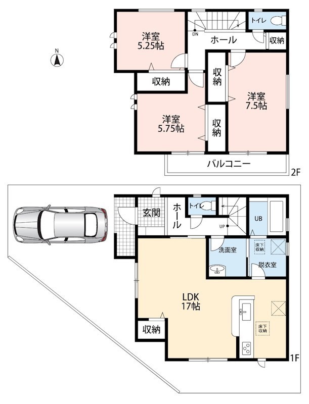 枚方市甲斐田新町　5号地 間取図・土地図