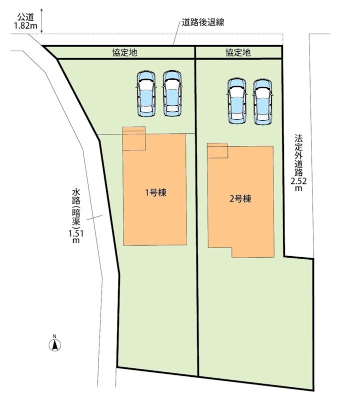 一宮市北方町　2号地 区画図