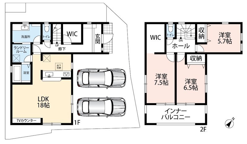 岸和田市磯上町　第6期　1号地 間取図・土地図