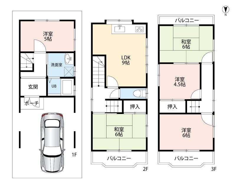 枚方市出屋敷元町 間取図・土地図