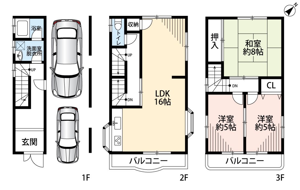 枚方市津田東町 間取図・土地図