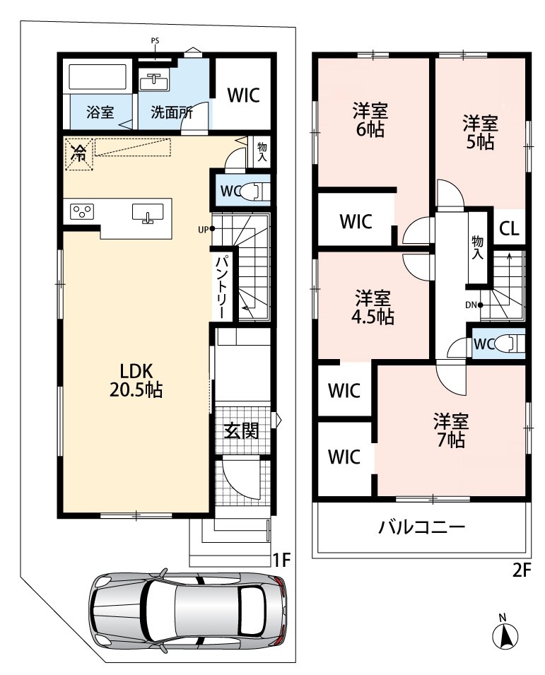 大津市滋賀里　第2期　1号地 間取図・土地図