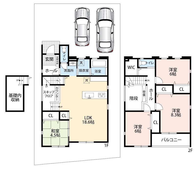 姫路市継　第2期　2号地 間取図・土地図