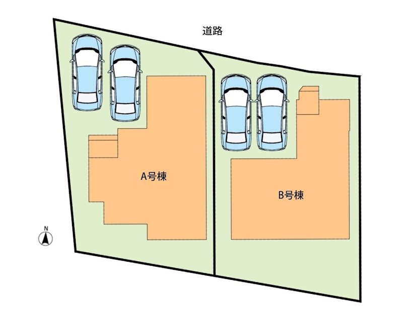 加古川市平岡町土山　B号地  区画図