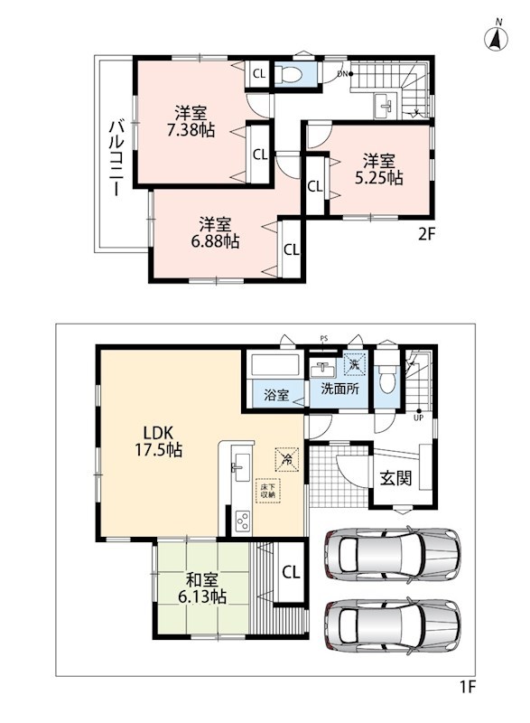 加古川市平岡町高畑　第12期 間取図・土地図
