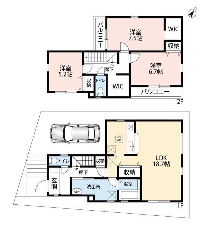 明石市魚住町西岡　第21期　 間取図・土地図
