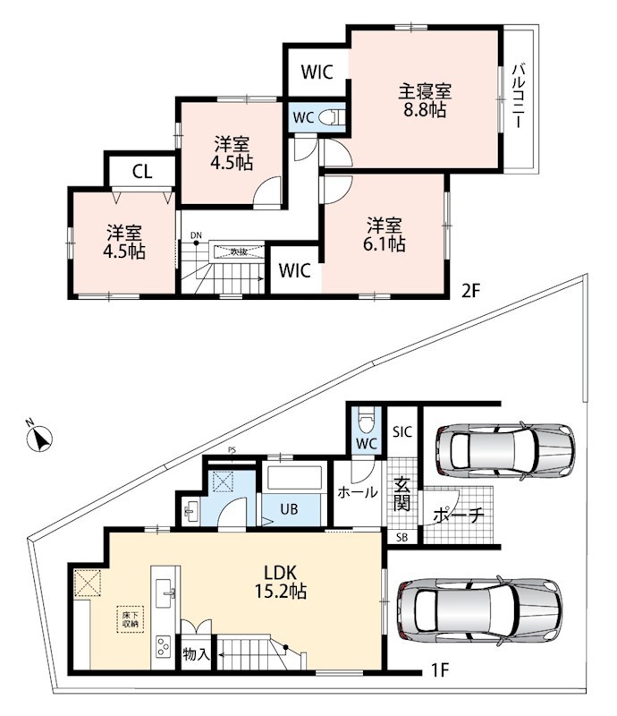 明石市東野町　第1期　1号地 間取図・土地図