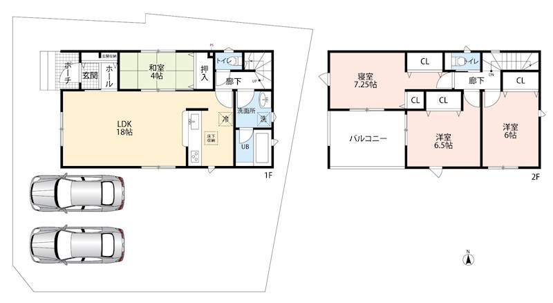 小野市中町　第6期　4号地 間取図・土地図