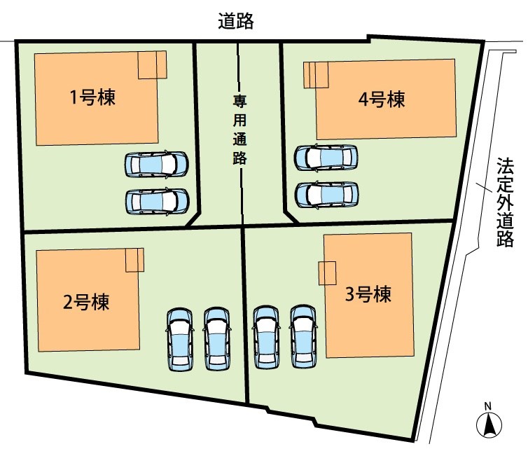 小野市中町　第6期　4号地 区画図