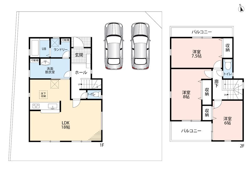 加東市北野　3号地 間取図・土地図