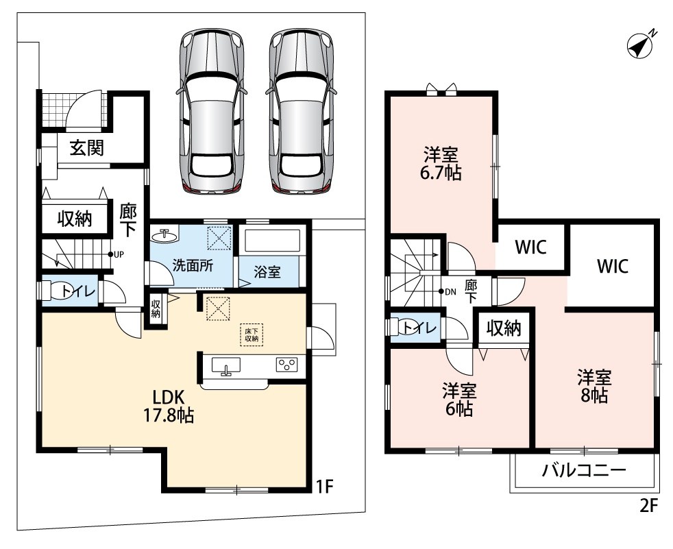 枚方市楠葉野田　第3期　4号地 間取図・土地図