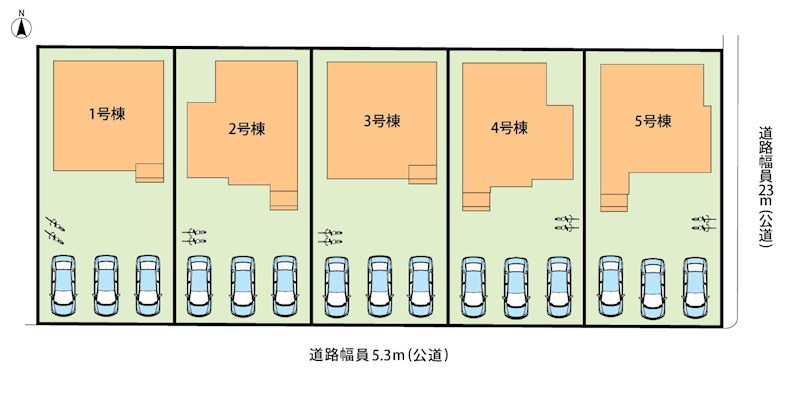 一宮市三条山　第1期　1号地  区画図
