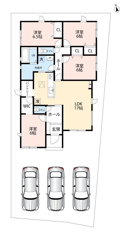 亀山市山下町　第1期　3号地 間取図・土地図