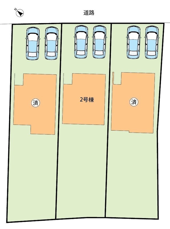 甲賀市甲賀町大原市場　第2期　2号地 区画図