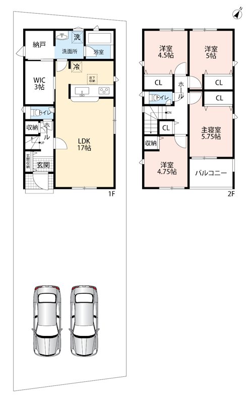 犬山市犬山　第8期　2号地 間取図・土地図