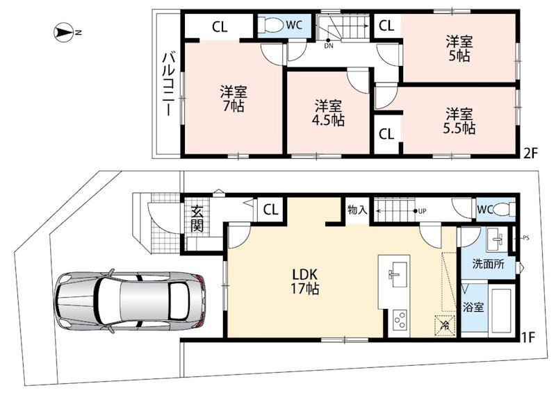 京都市北区大将軍坂田町　第1期 間取図・土地図