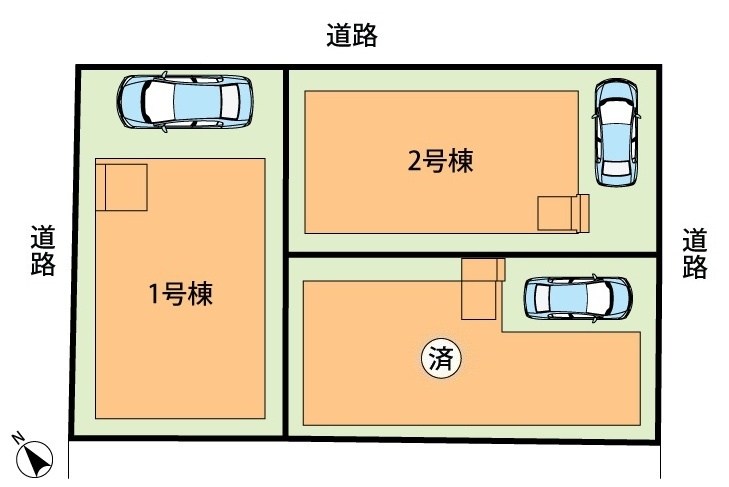 草津市上笠　第1期　1号地 区画図