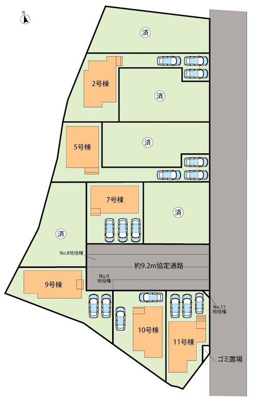 犬山市鳥屋越　5号棟 区画図