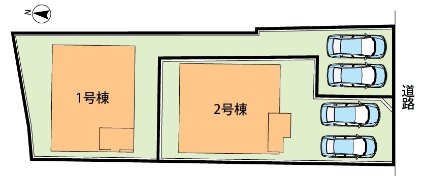 京都市山科区川田西浦町　第1期　1号地 区画図