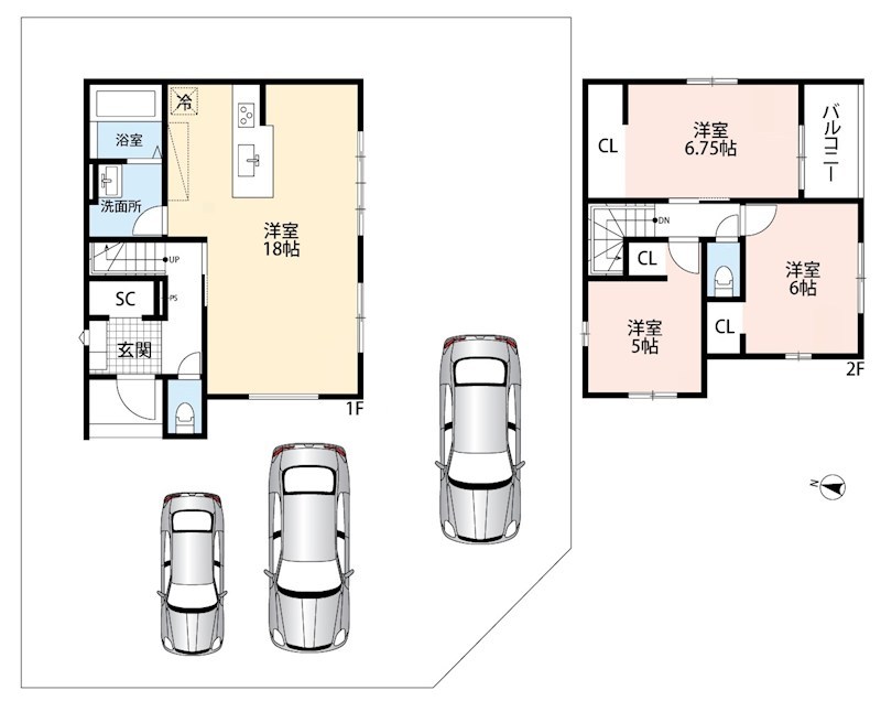 京都市北区上賀茂本山　第1期　3号地 間取図・土地図