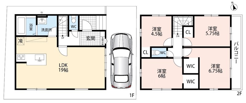 大津市一里山　第1期 間取図・土地図