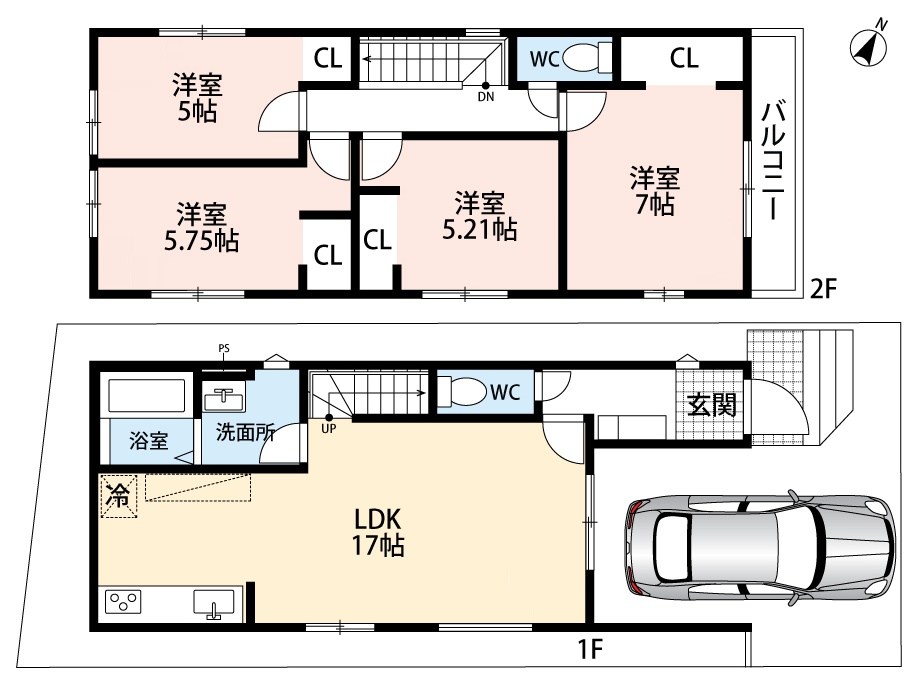 交野市私部　第2期 間取図・土地図