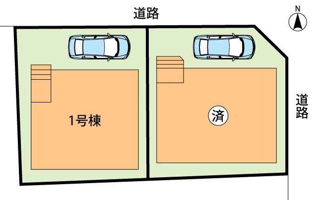 東大阪市水走　第1期　1号地 区画図